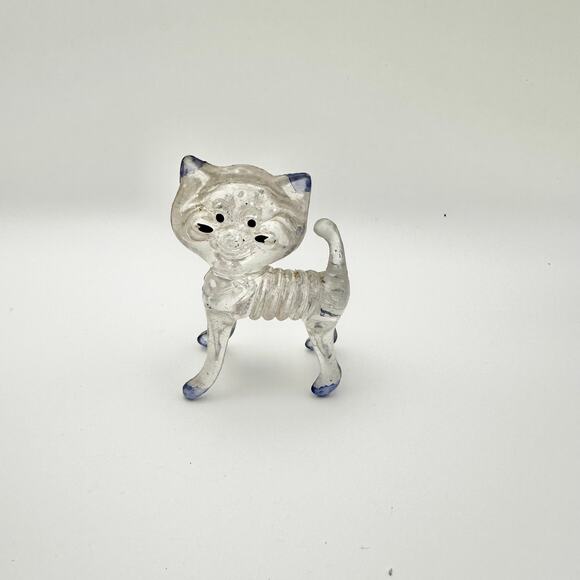 Vintage 70s Era Acrylic Lucite Clear Animal Menagerie Dog Cat Mouse Swan Mouse 7 - Picture 5 of 7